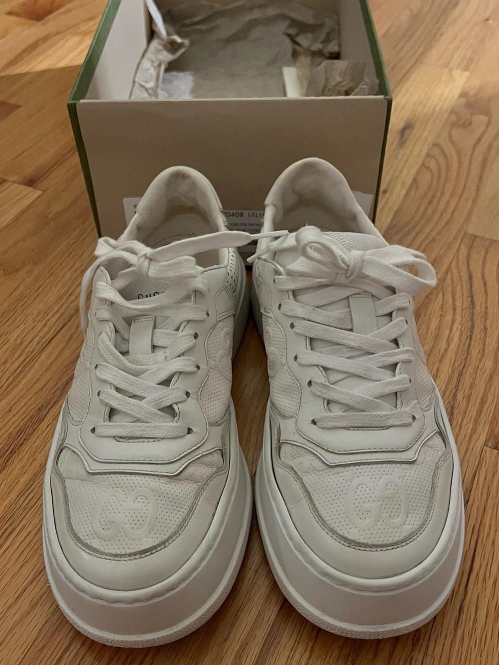 Gucci White Leather Women's Sneakers